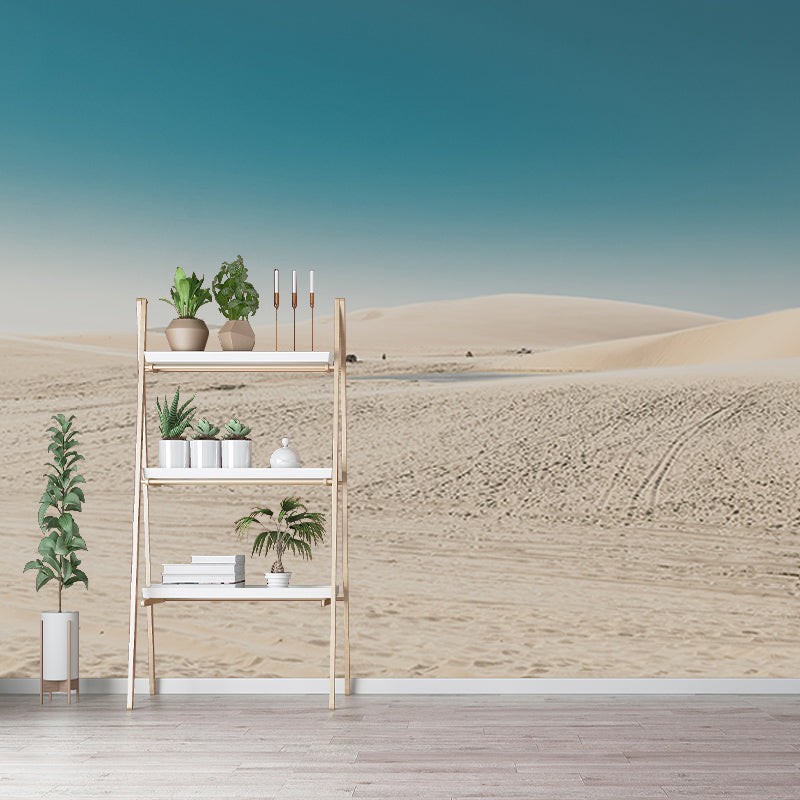 Dry Desert Wall Mural Decal for Reading Room, Personalized Size Available