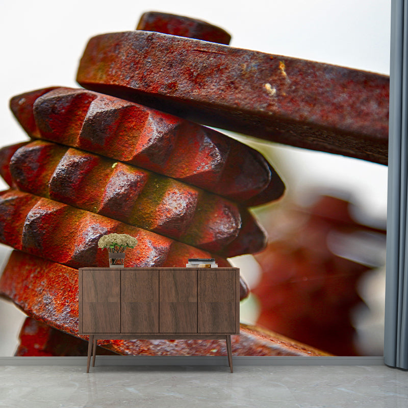 Metal Mural Wallpaper Contemporary Wall Covering for Living Room, Waterproofing