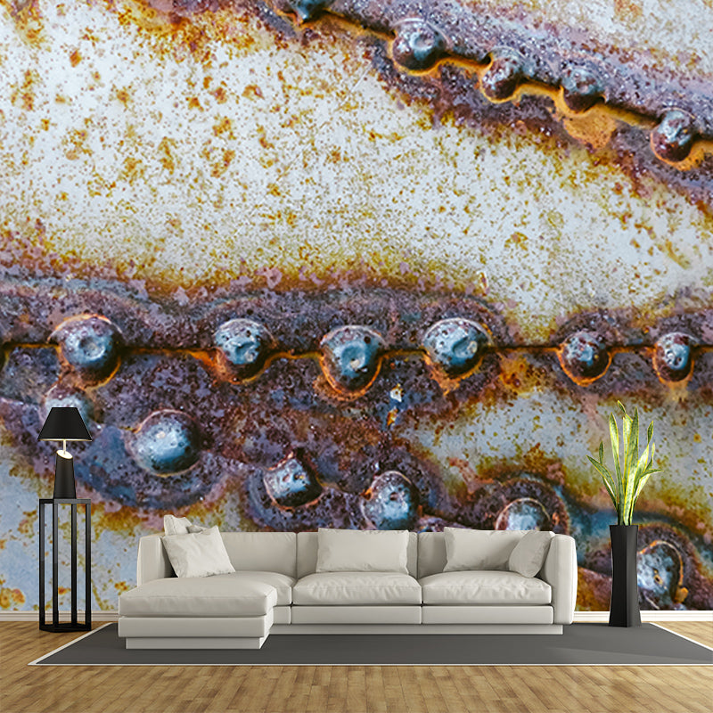 Rusty Metal Wall Mural Wallpaper for Living Room Bedroom, Moisture Resistant