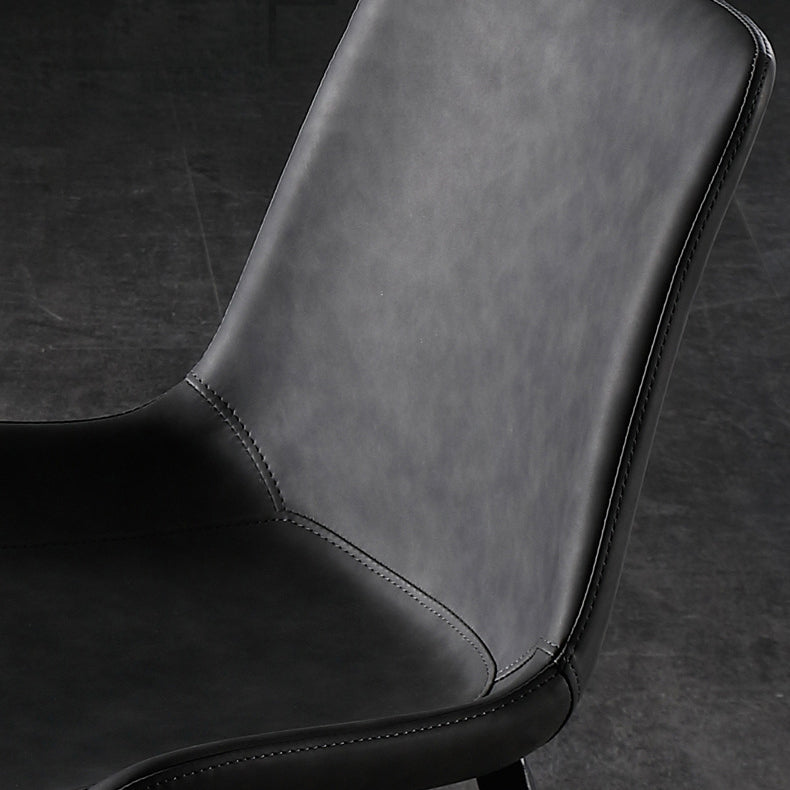 Silla de comedor tapizada de metal con respaldo sólido industrial para interiores