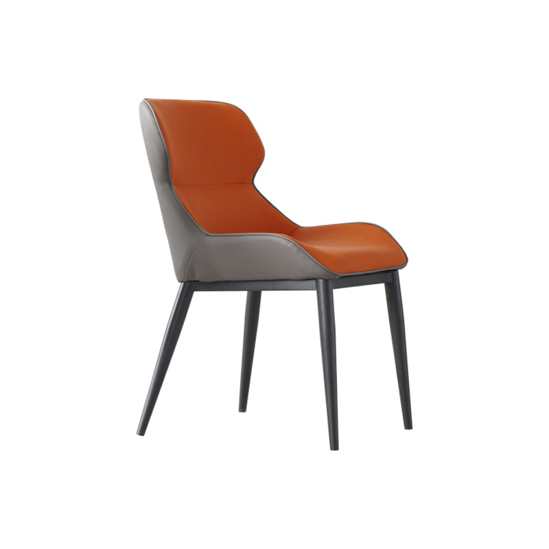 Contemporary Style Dining Room Chairs Dining Wingback Arm Chair with Metal Legs