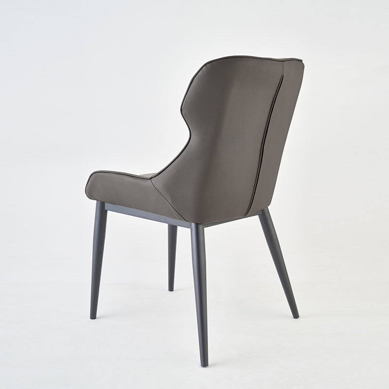 Contemporary Style Dining Room Chairs Dining Wingback Arm Chair with Metal Legs