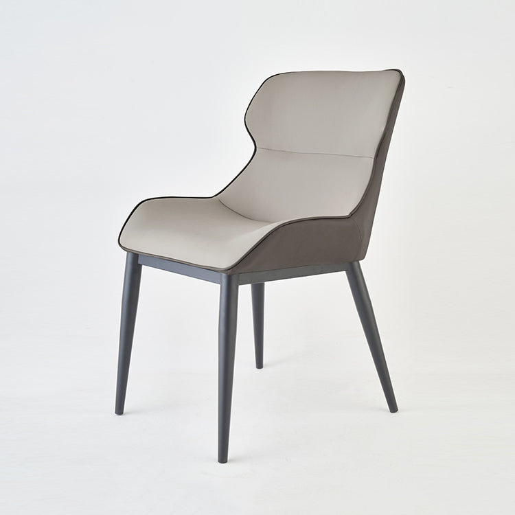 Sillas de comedor estilo moderno Sillón orejero con patas de metal