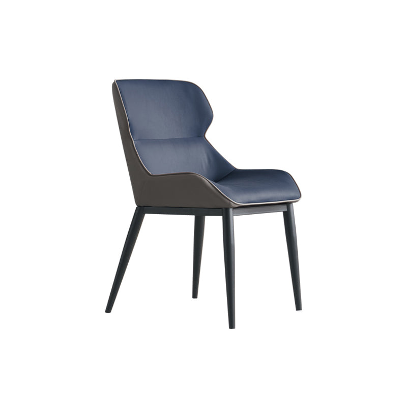 Contemporary Style Dining Room Chairs Dining Wingback Arm Chair with Metal Legs