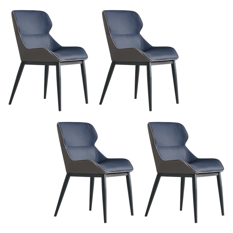 Contemporary Style Dining Room Chairs Dining Wingback Arm Chair with Metal Legs
