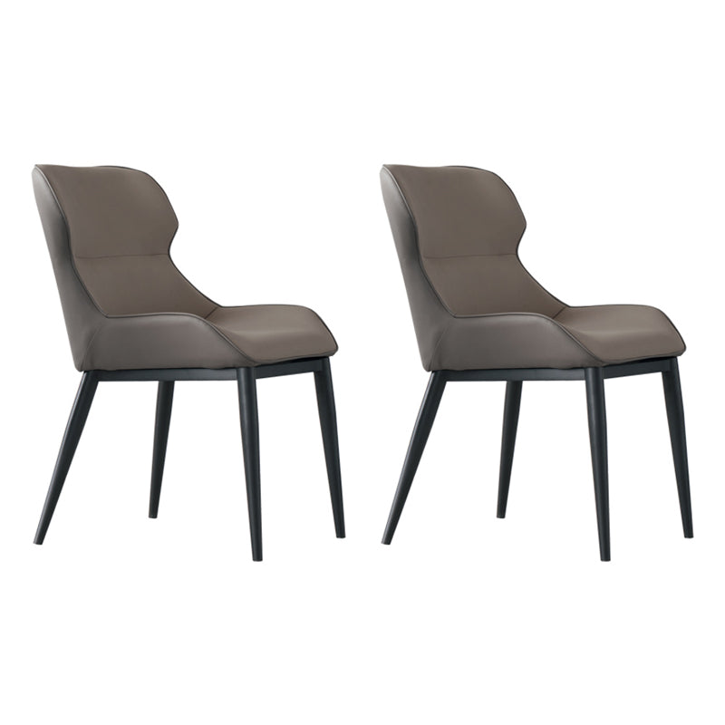 Contemporary Style Dining Room Chairs Dining Wingback Arm Chair with Metal Legs