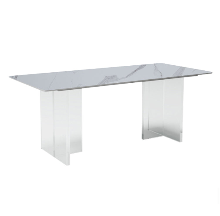Mesa de piedra sinterizada de mesa interior de lujo acrílico tradicional