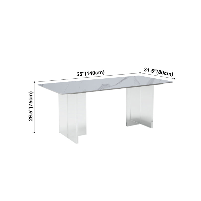 Mesa de piedra sinterizada de mesa interior de lujo acrílico tradicional