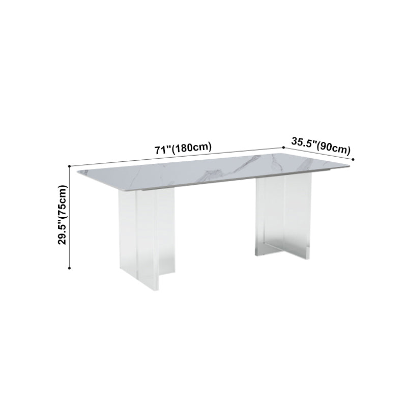 Mesa de piedra sinterizada de mesa interior de lujo acrílico tradicional