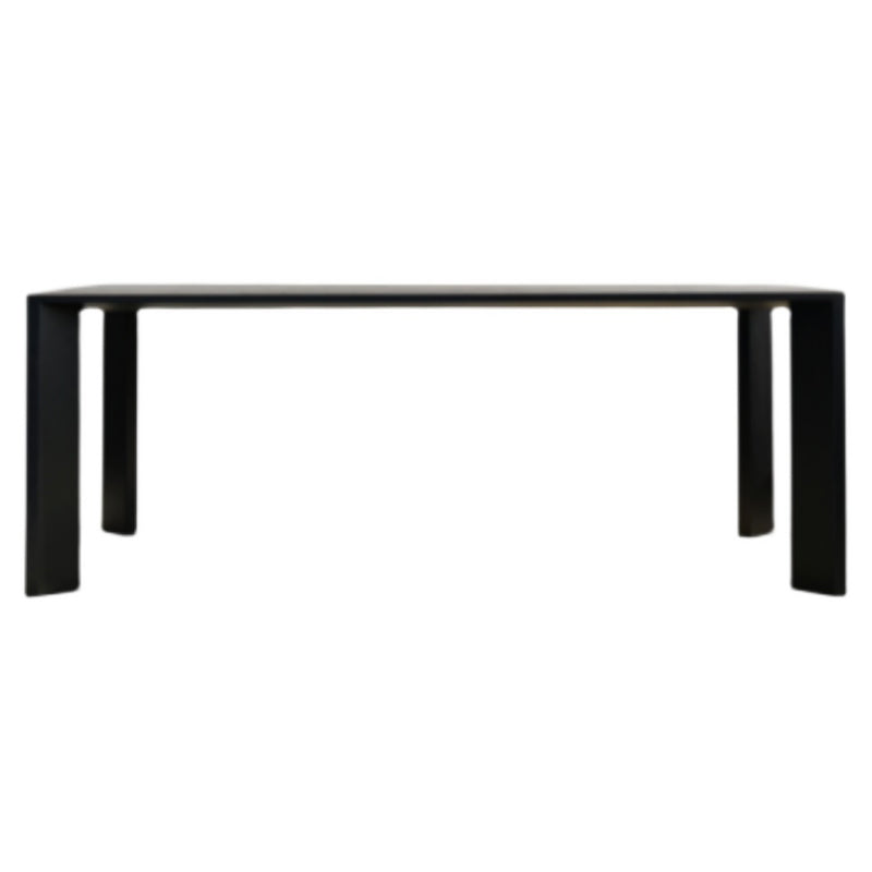 Mesa moderna de madera de fresno en negro para mesa de comedor rectangular de restaurante con 4 patas
