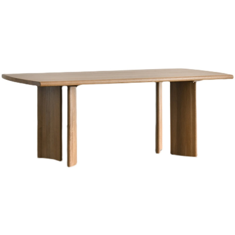 Modern Ash Wood Table for Restaurant Rectangle Dining Table with 4 Legs in Nature
