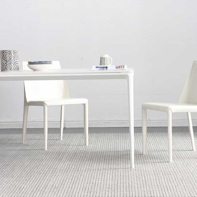 Sintered Stone Dining Table Simple Style 4 Legs Base Table for Dining Room