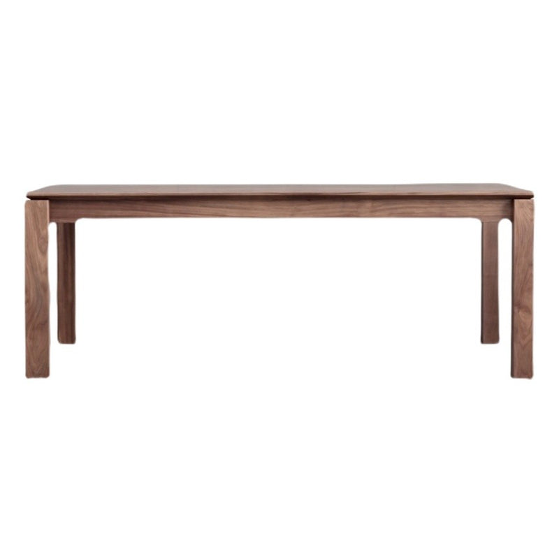 Rechteck brauner Ton Esstisch Massivholz Tisch minimalistisch mit 4 Beinen