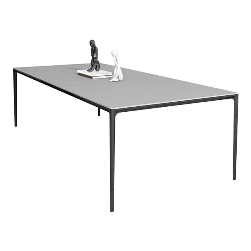 Mesa de comedor de piedra sinterizada estilo sencille de 4 patas mesa base para comedor