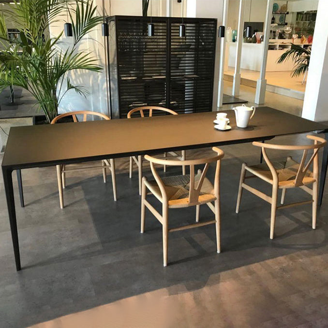 Gesinterde stenen krasbestendige tafel eenvoud stijl 4 poten basis rechthoektafel