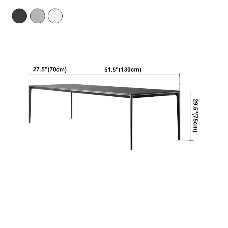 Gesinterde stenen krasbestendige tafel eenvoud stijl 4 poten basis rechthoektafel