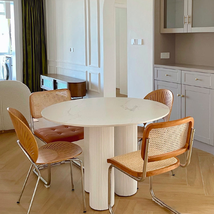 35,4 pollici round 3 gambe tavolo a tre colori Stile di semplicità con legno massiccio