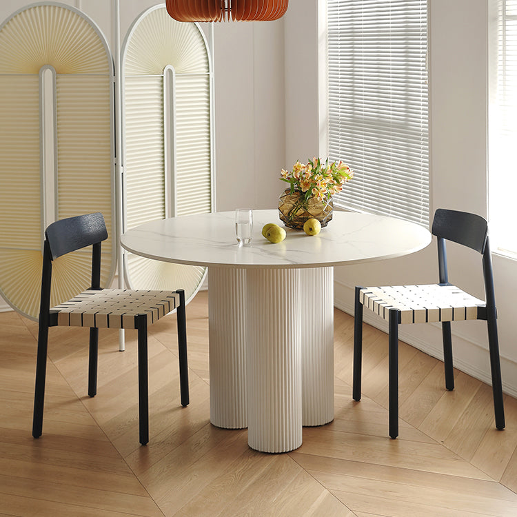 35,4 pollici round 3 gambe tavolo a tre colori Stile di semplicità con legno massiccio