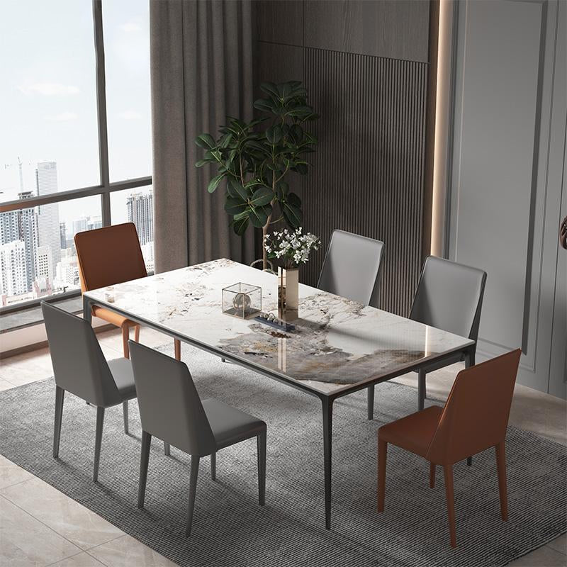 Esstisch aus gesintertem Stein, moderner Stil, rechteckiger Tisch mit 4 Beinen für Zuhause