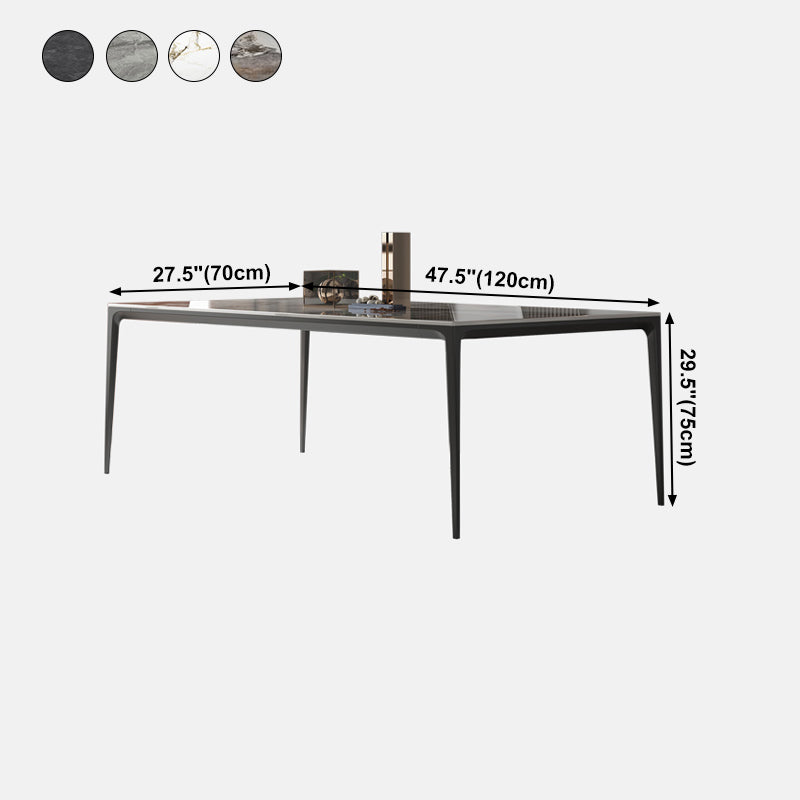 Esstisch aus gesintertem Stein, moderner Stil, rechteckiger Tisch mit 4 Beinen für Zuhause