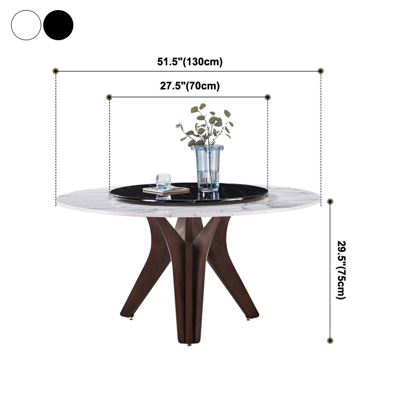 Mesa minimalista de mesa redonda de mesa estándar Mesa de comedor de cocina de mármol