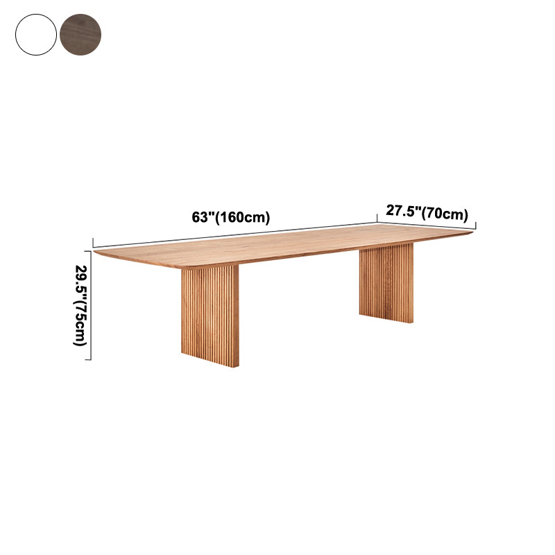 Mesa rectangular contemporánea de madera sólida Mesa de madera para cocina y comedor para la cocina y el comedor