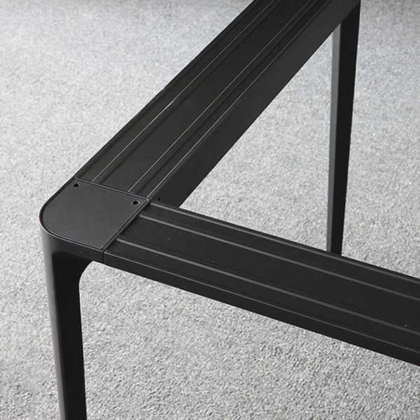 Sintered Stone Esstisch Industrial 4 Beine Basis Rechtecktisch für Zuhause