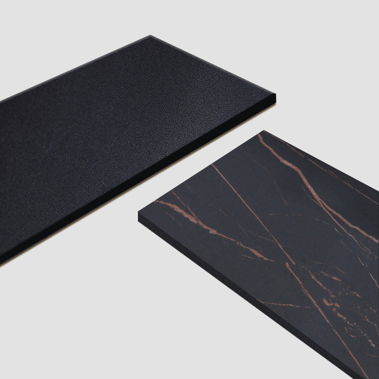 Industrial Sintered Stone Black Table Rectangle Standard Dining Table for Kitchen