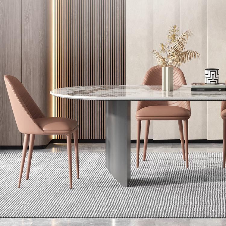 Metal Traditional Luxury Oval Table Sintered Stone Table for Dining Room and Kitchen