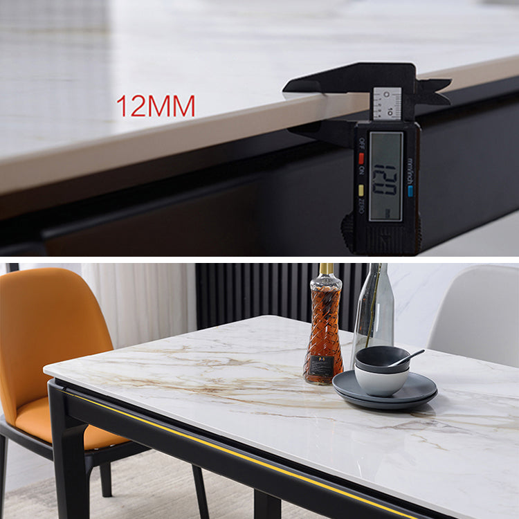 Mesa rectangular muebles para la sala de cena de mediados de siglo con base de madera