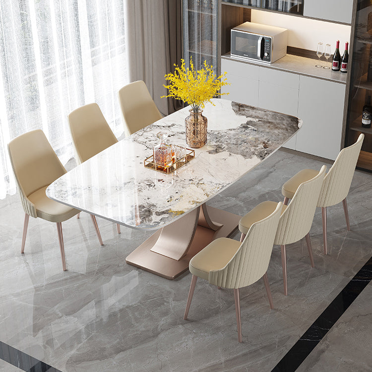 Muebles de comedor de mesa de comedor de rectángulo de lujo tradicional