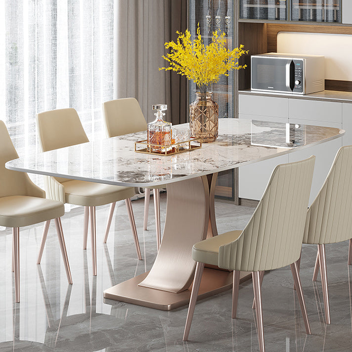 Muebles de comedor de mesa de comedor de rectángulo de lujo tradicional