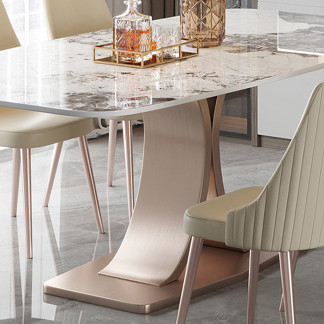 Muebles de comedor de mesa de comedor de rectángulo de lujo tradicional
