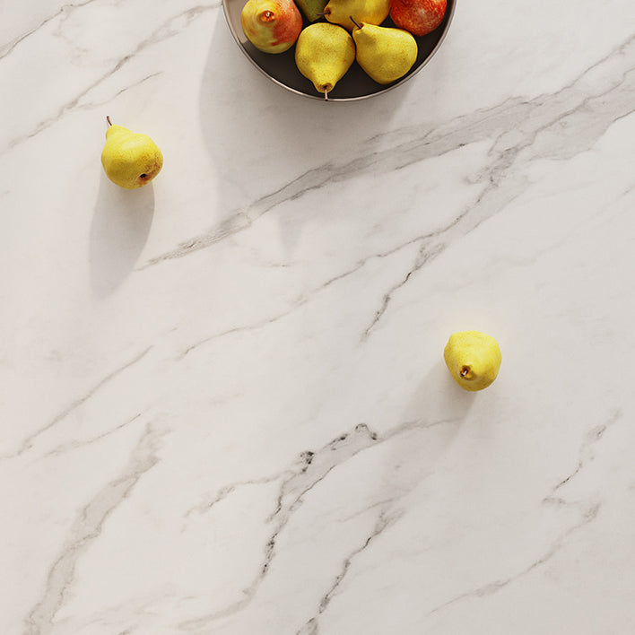 Sintered Stone Dining Table Single Pedestal Base Luxury Style Rectangle Table for Home