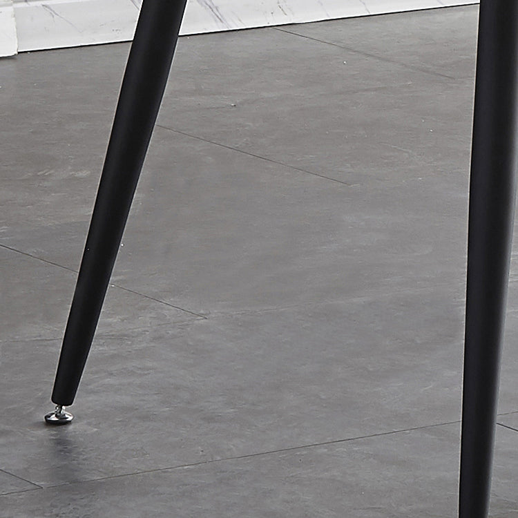 Sintered Stone Dining Table Industrial Style 4 Legs Carbon Steel Base Rectangle Table for Home