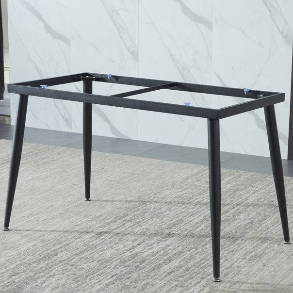 Rectangle Sintered Stone Dining Table Industrial Style 4 Legs Table for Home