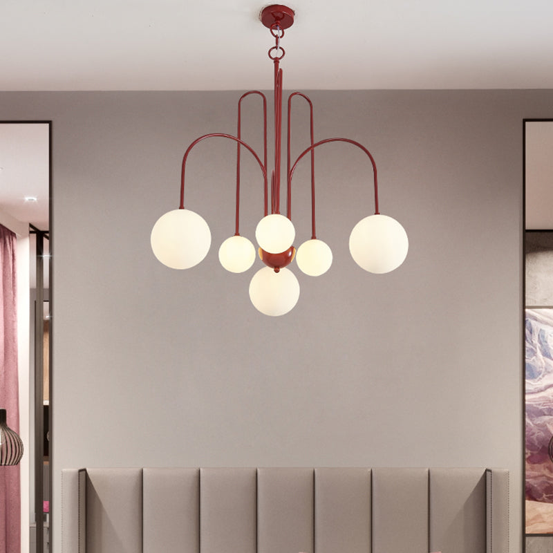 Modern Metal Chandelier Light Fixtures Multi-Head Hanging Pendant Lights for Bedroom