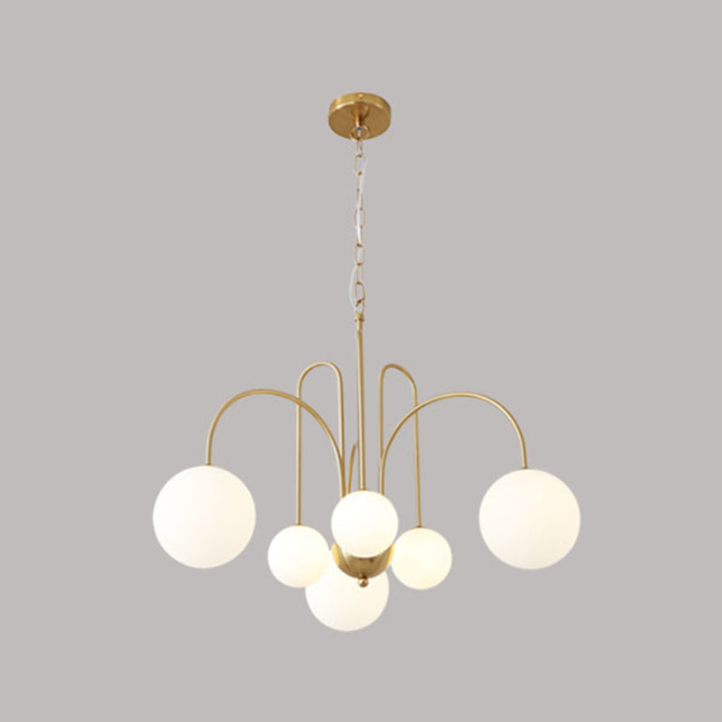 Modern Metal Chandelier Light Fixtures Multi-Head Hanging Pendant Lights for Bedroom