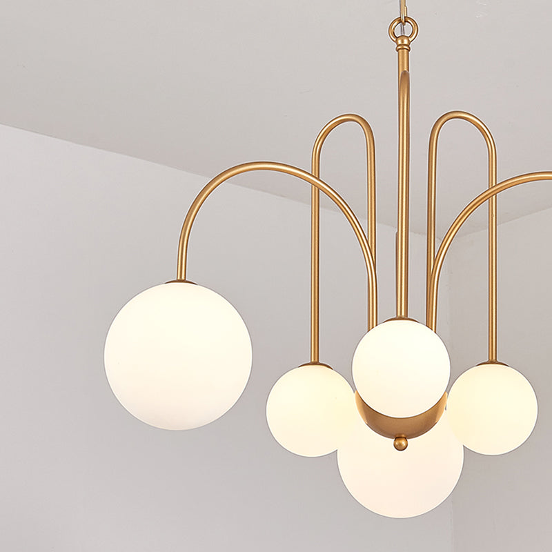 Modern Metal Chandelier Light Fixtures Multi-Head Hanging Pendant Lights for Bedroom