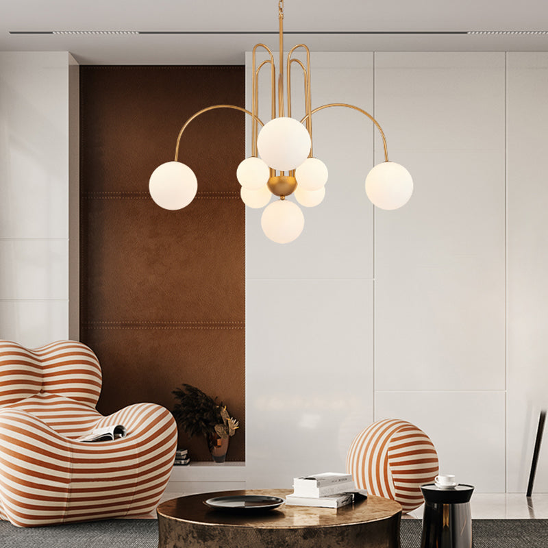 Modern Metal Chandelier Light Fixtures Multi-Head Hanging Pendant Lights for Bedroom