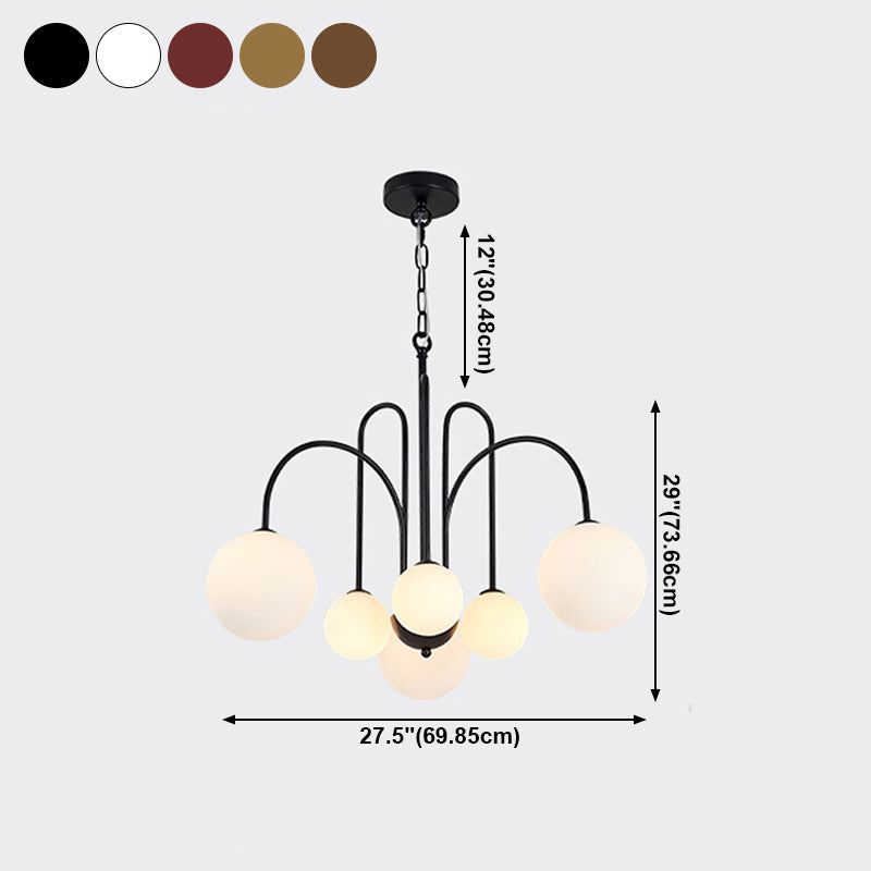 Modern Metal Chandelier Light Fixtures Multi-Head Hanging Pendant Lights for Bedroom