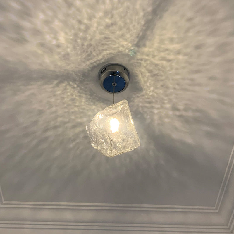 Glass Hanging Pendant Lights Contemporary Suspension Lamp for Bedroom