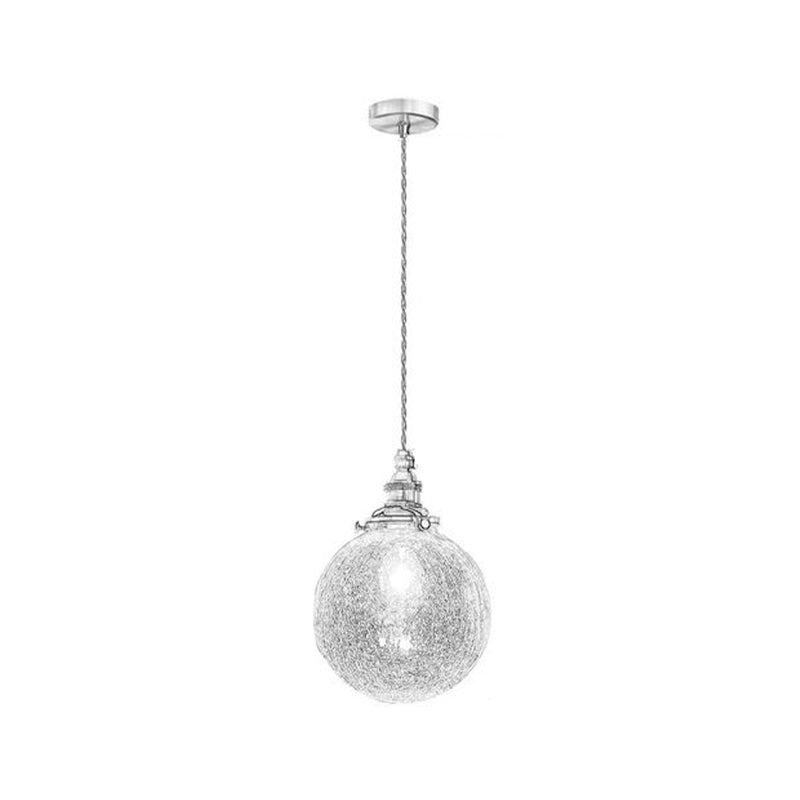 1 lumière suspendue à la lampe en verre pendentif métal industriel en métal suspendu pour le salon