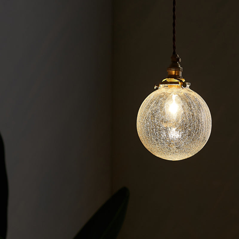 1 lumière suspendue à la lampe en verre pendentif métal industriel en métal suspendu pour le salon