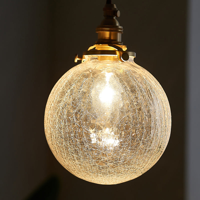 1 lumière suspendue à la lampe en verre pendentif métal industriel en métal suspendu pour le salon