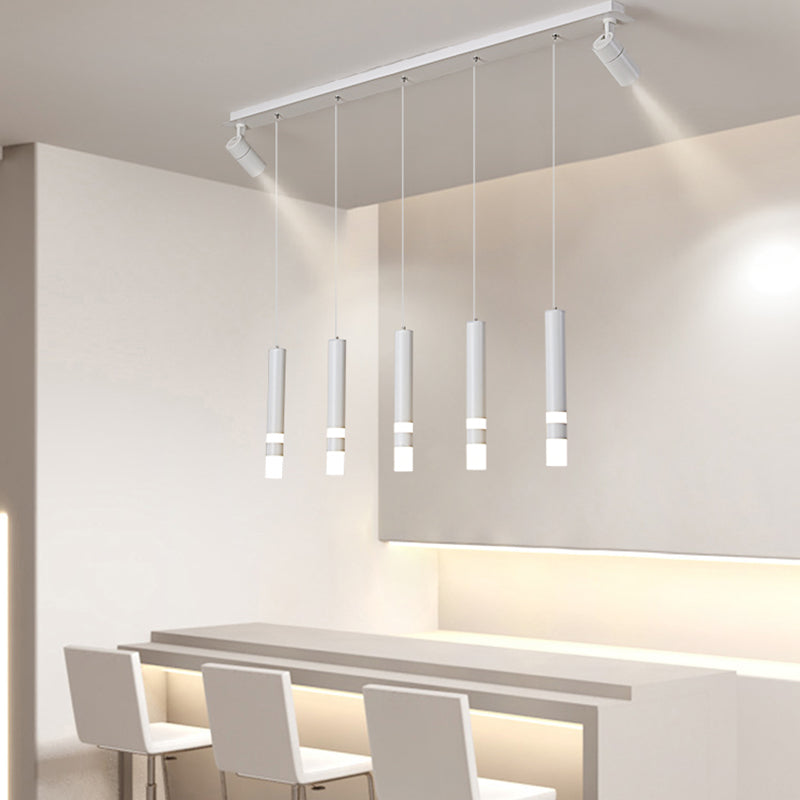Luz colgante cilíndrica moderna lámpara de lámpara simple para comedor para comedor