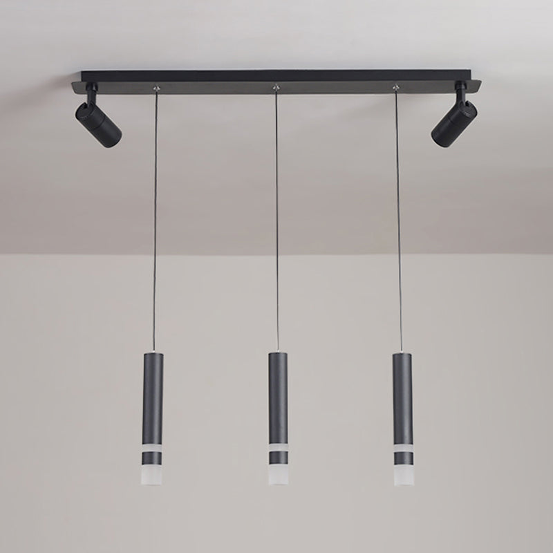 Luz colgante cilíndrica moderna lámpara de lámpara simple para comedor para comedor