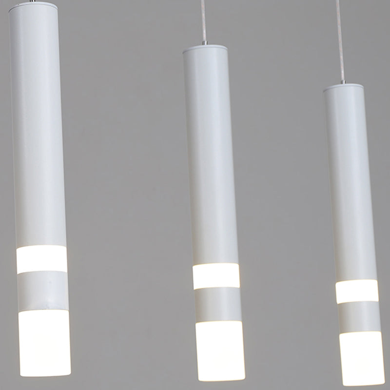 Luz colgante cilíndrica moderna lámpara de lámpara simple para comedor para comedor
