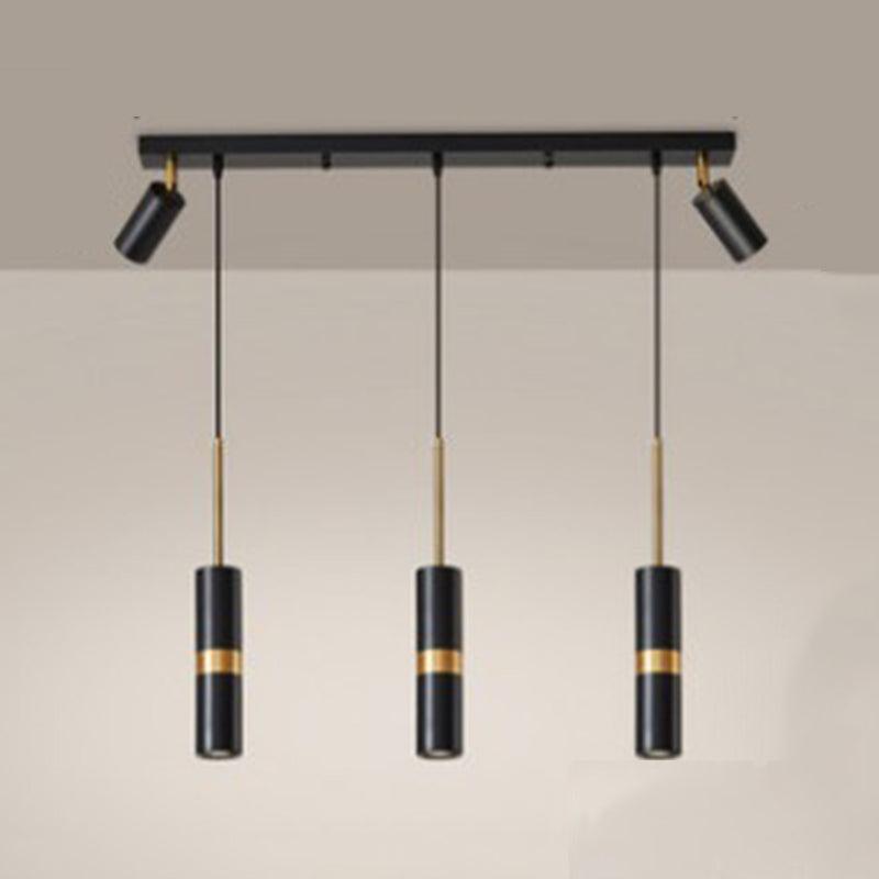 Simple Island Light Dining Room Modern Cylindrical Shade Chandelier Light Fixture