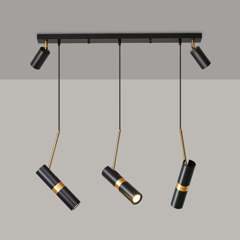 Simple Island Light Dining Room Modern Cylindrical Shade Chandelier Light Fixture